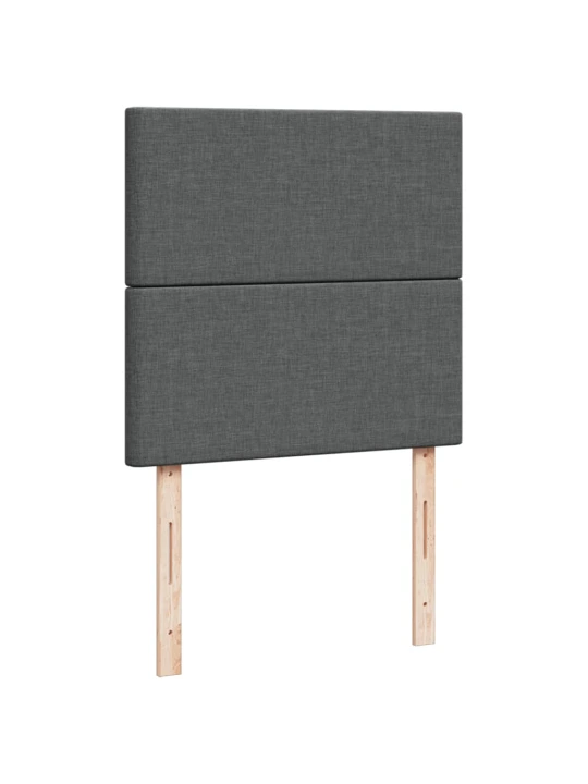 Box spring postel s matrací tmavě šedá 90x190 cm textil