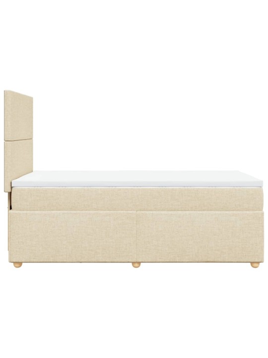 Box spring postel s matrací krémová 90x190 cm textil
