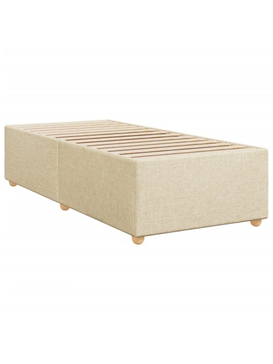 Box spring postel s matrací krémová 90x190 cm textil