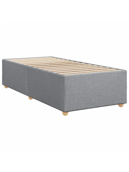 Box spring postel s matrací světle šedá 90x190 cm textil
