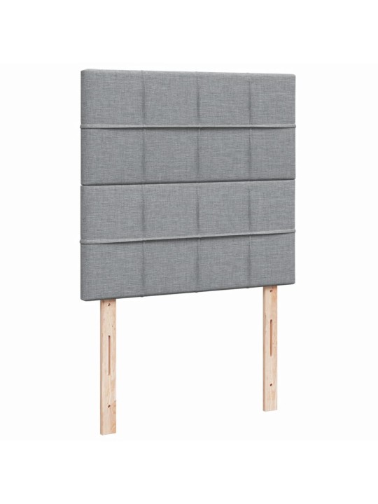 Box spring postel s matrací světle šedá 90x200 cm textil