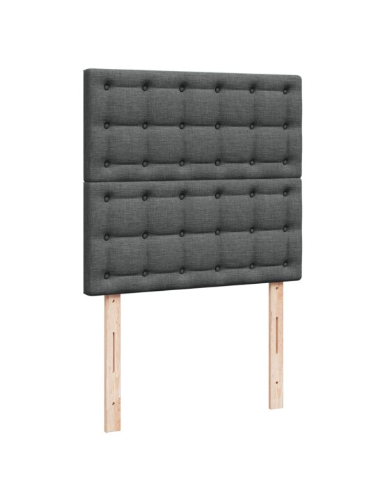 Box spring postel s matrací tmavě šedá 90x200 cm textil