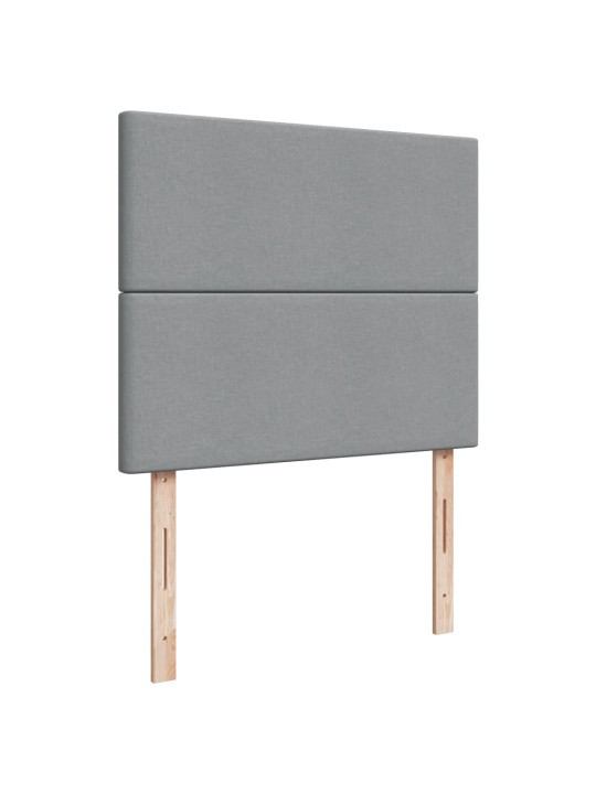 Box spring postel s matrací světle šedá 120x190 cm textil