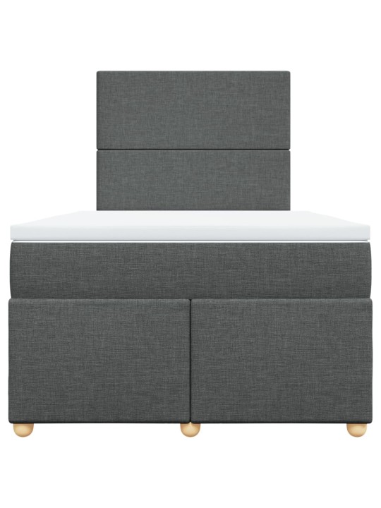 Box spring postel s matrací tmavě šedá 120x190 cm textil