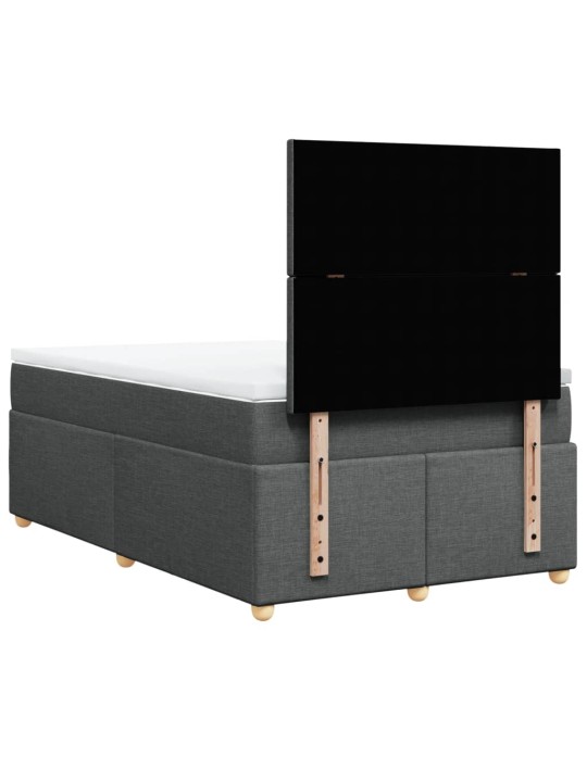 Box spring postel s matrací tmavě šedá 120x190 cm textil