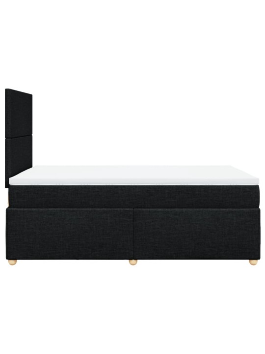 Box spring postel s matrací černá 120x190 cm textil