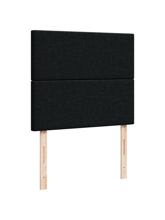 Box spring postel s matrací černá 120x190 cm textil