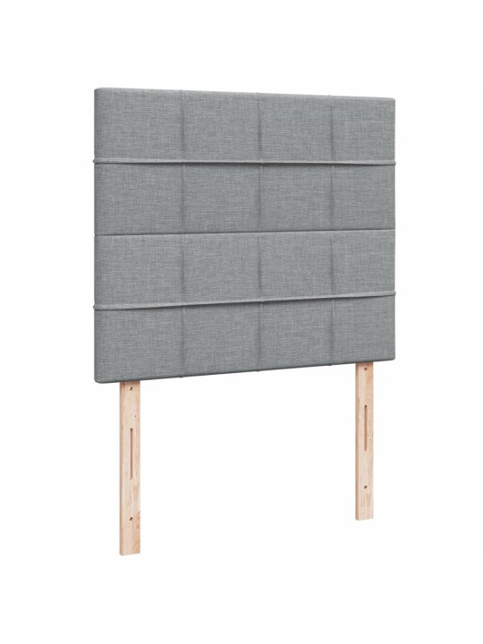 Box spring postel s matrací světle šedá 120x190 cm textil