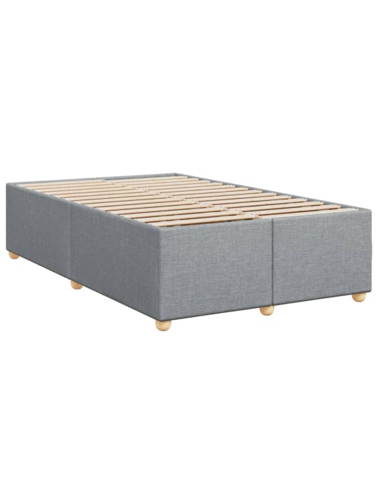 Box spring postel s matrací světle šedá 120x190 cm textil