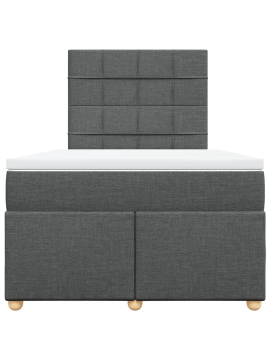 Box spring postel s matrací tmavě šedá 120x190 cm textil