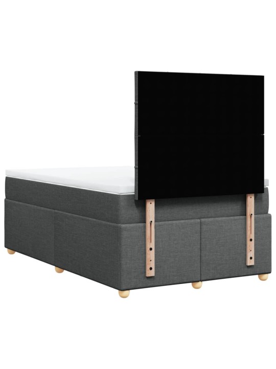 Box spring postel s matrací tmavě šedá 120x190 cm textil