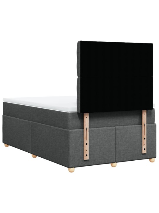 Box spring postel s matrací tmavě šedá 120x190 cm textil