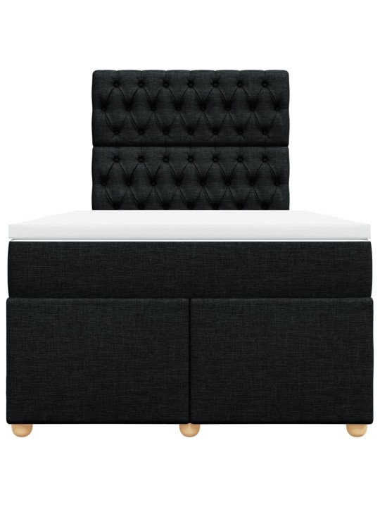 Box spring postel s matrací černá 120x190 cm textil