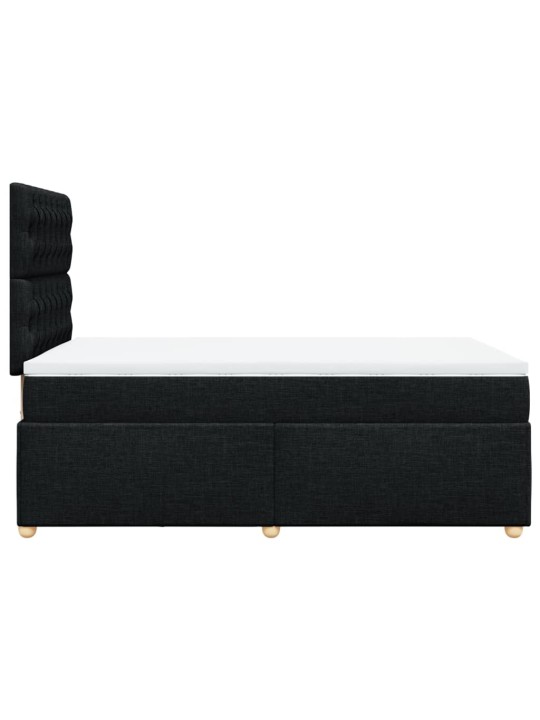 Box spring postel s matrací černá 120x190 cm textil