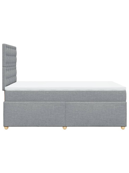 Box spring postel s matrací světle šedá 120x190 cm textil