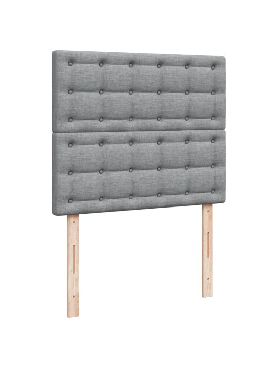 Box spring postel s matrací světle šedá 120x190 cm textil