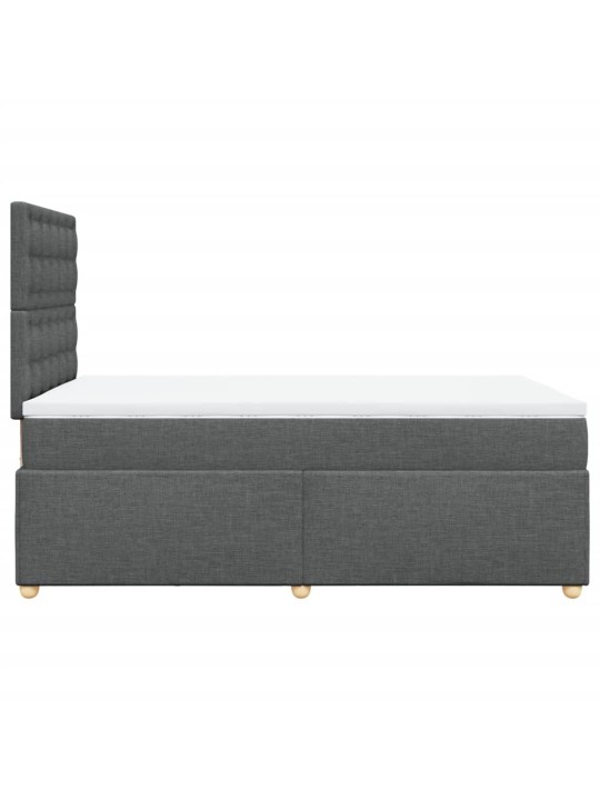Box spring postel s matrací tmavě šedá 120x190 cm textil