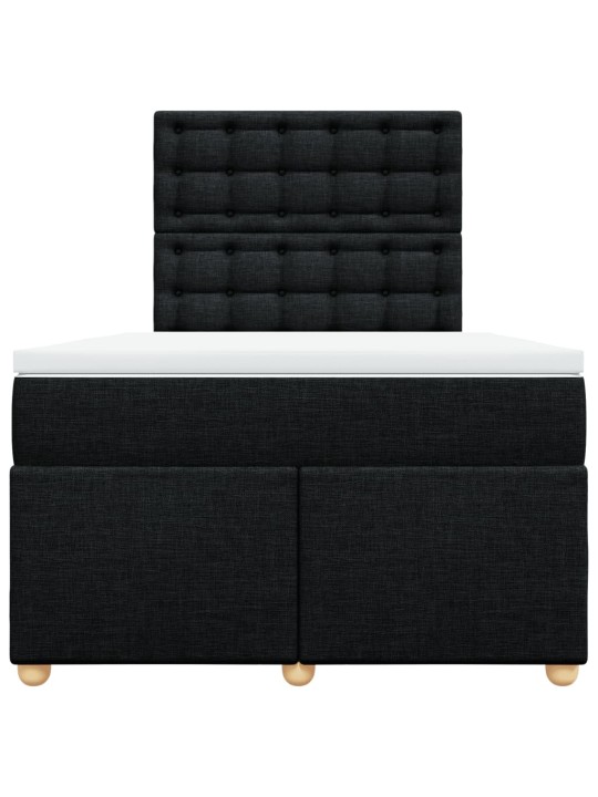 Box spring postel s matrací černá 120x190 cm textil