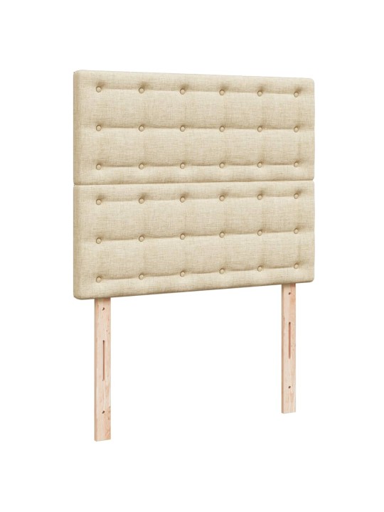 Box spring postel s matrací krémová 120x190 cm textil