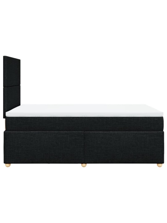 Box spring postel s matrací černá 120x200 cm textil
