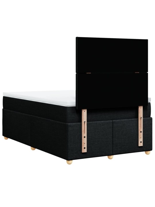 Box spring postel s matrací černá 120x200 cm textil