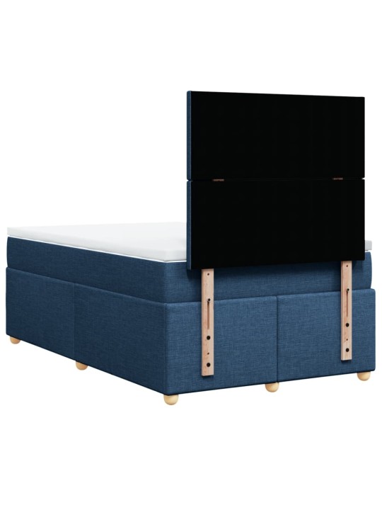Box spring postel s matrací modrá 120x200 cm textil