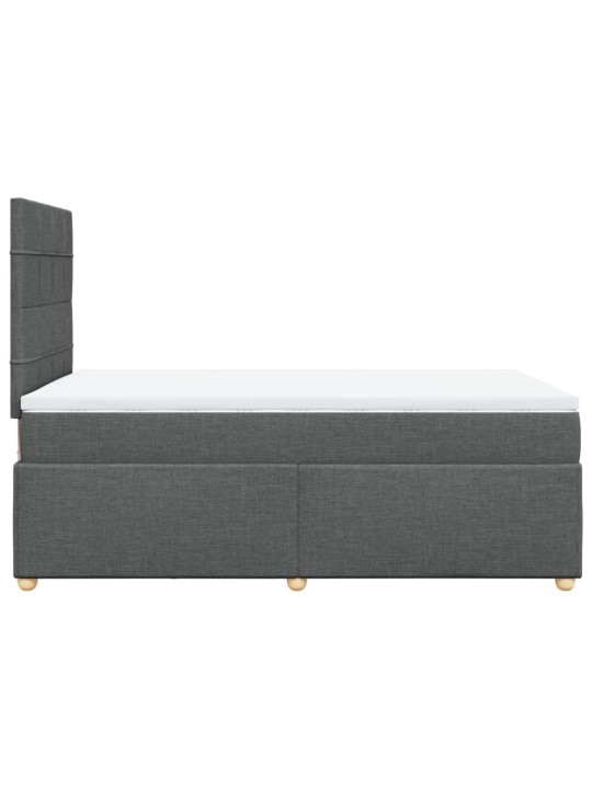 Box spring postel s matrací tmavě šedá 120x200 cm textil
