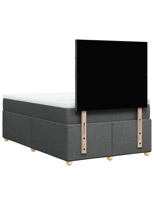 Box spring postel s matrací tmavě šedá 120x200 cm textil