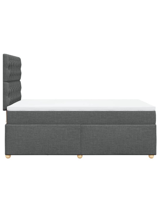 Box spring postel s matrací tmavě šedá 120x200 cm textil