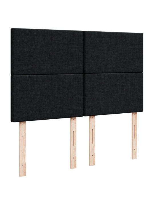 Box spring postel s matrací černá 140 x 190 cm textil