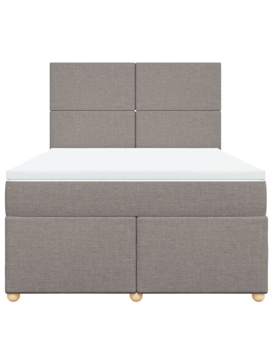 Box spring postel s matrací taupe 140x190 cm textil