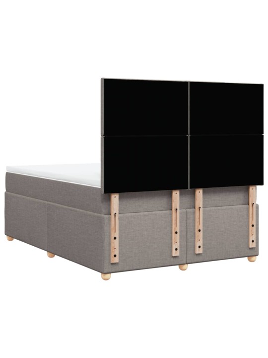 Box spring postel s matrací taupe 140x190 cm textil