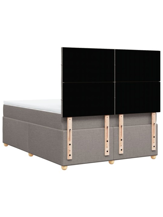 Box spring postel s matrací taupe 140x190 cm textil