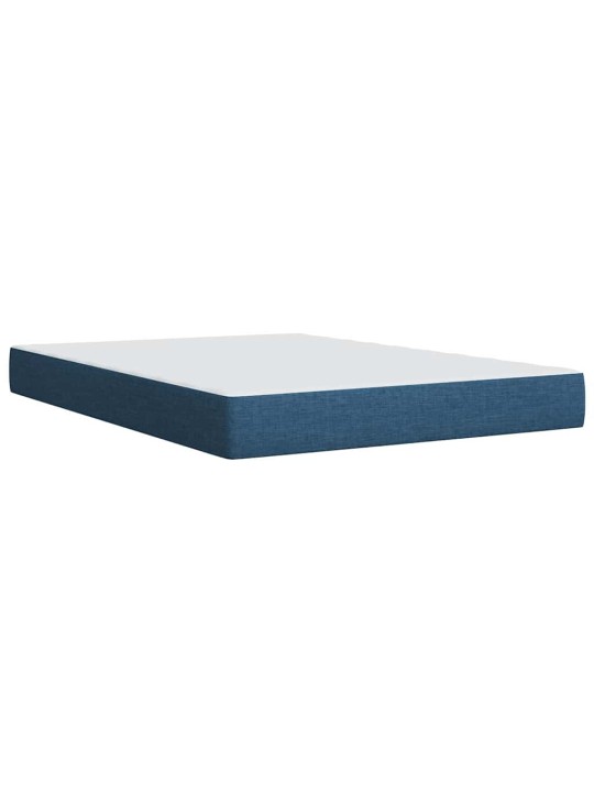 Box spring postel s matrací modrá 140x190 cm textil