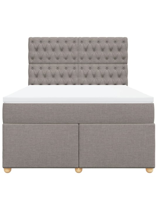 Box spring postel s matrací taupe 140x190 cm textil