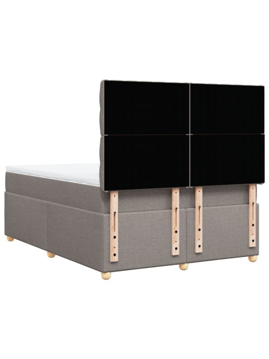 Box spring postel s matrací taupe 140x190 cm textil