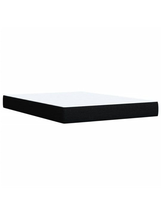 Box spring postel s matrací černá 140 x 190 cm textil