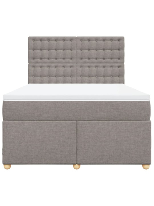 Box spring postel s matrací taupe 140x190 cm textil
