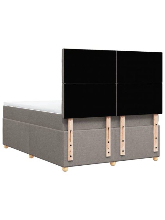 Box spring postel s matrací taupe 140x190 cm textil