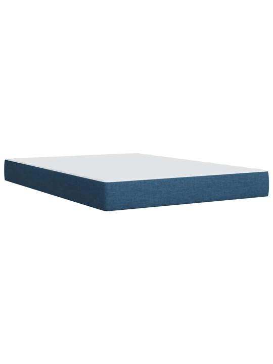 Box spring postel s matrací modrá 140x190 cm textil