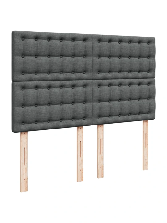 Box spring postel s matrací tmavě šedá 160x200 cm textil
