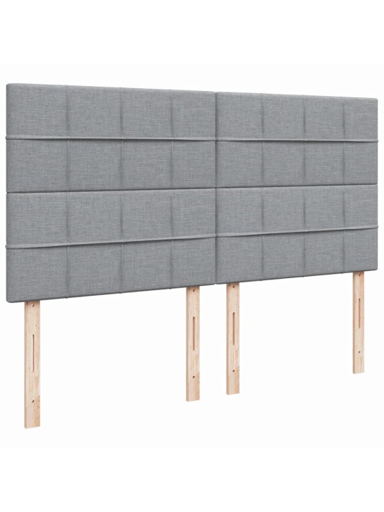 Box spring postel s matrací světle šedá 180 x 200 cm textil
