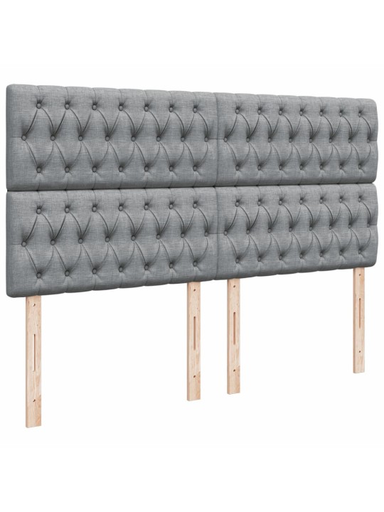 Box spring postel s matrací světle šedá 180 x 200 cm textil