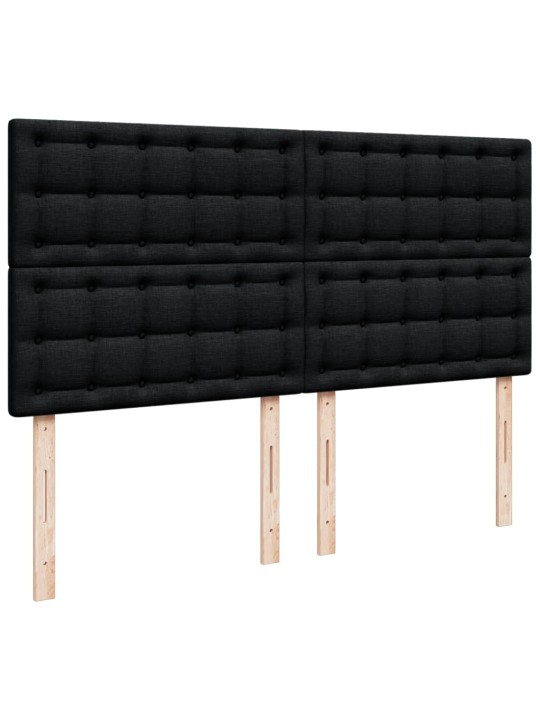 Box spring postel s matrací černá 180x200 cm textil