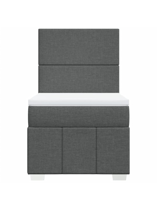 Box spring postel s matrací tmavě šedá 90x190 cm textil
