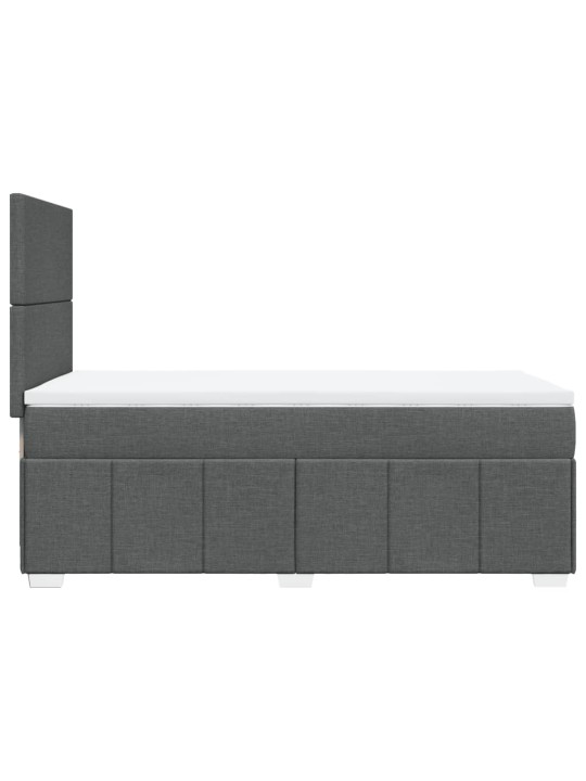Box spring postel s matrací tmavě šedá 90x190 cm textil