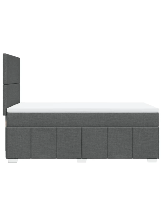 Box spring postel s matrací tmavě šedá 90x190 cm textil