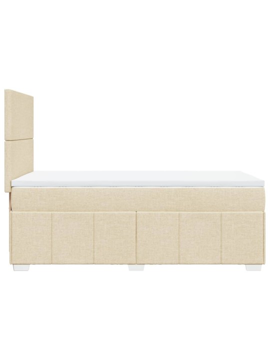 Box spring postel s matrací krémová 90x190 cm textil