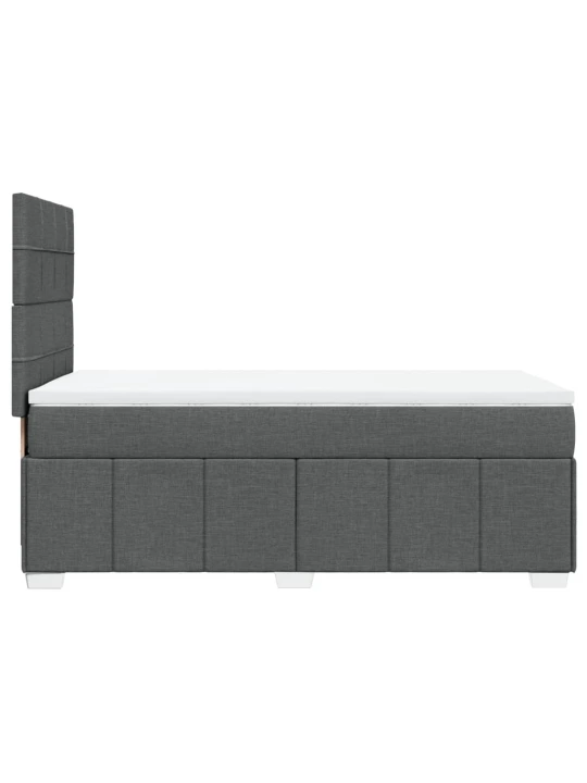 Box spring postel s matrací tmavě šedá 90x190 cm textil