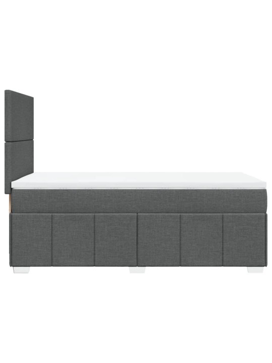 Box spring postel s matrací tmavě šedá 90x200 cm textil